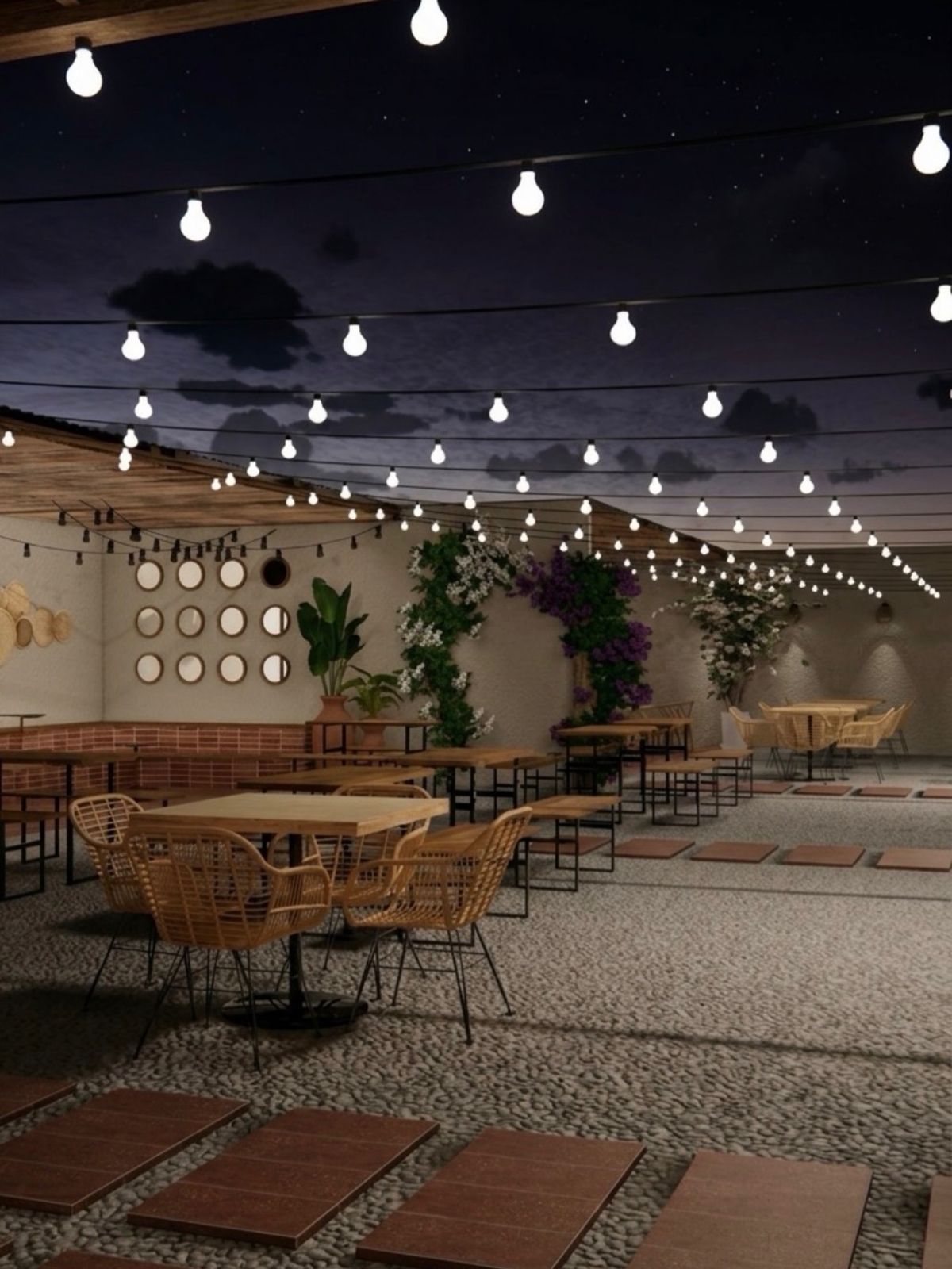 Rooftop at night